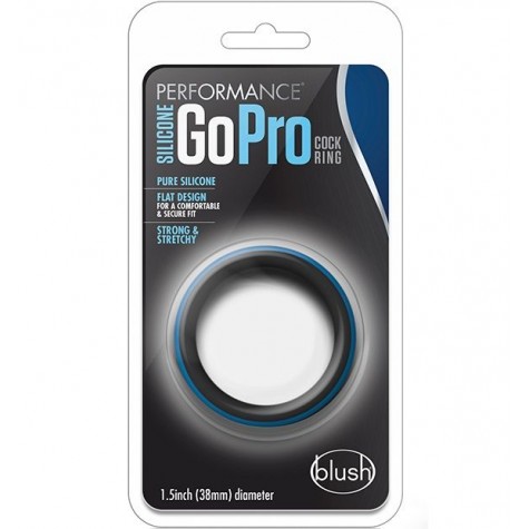 Черно-синее эрекционное кольцо Silicone Go Pro Cock Ring